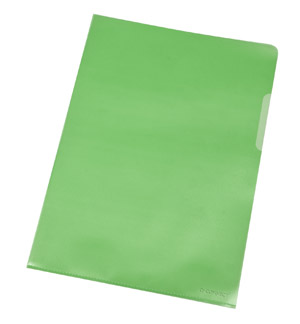 Cut Flush Folders A4, 120 Micron, Orange Peel - Green (Box 100) | Q-Connect