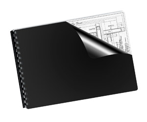 PVC binding covers A3, 200mic - Black
